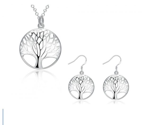 LJCS63 Silver Coloured Tree Set