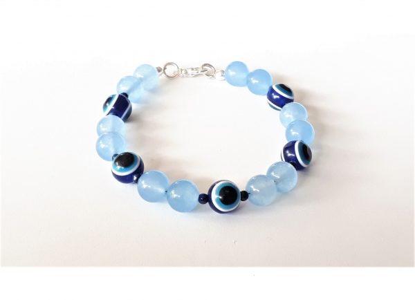 LJEE14 Light Blue Evil Eye Bracelet