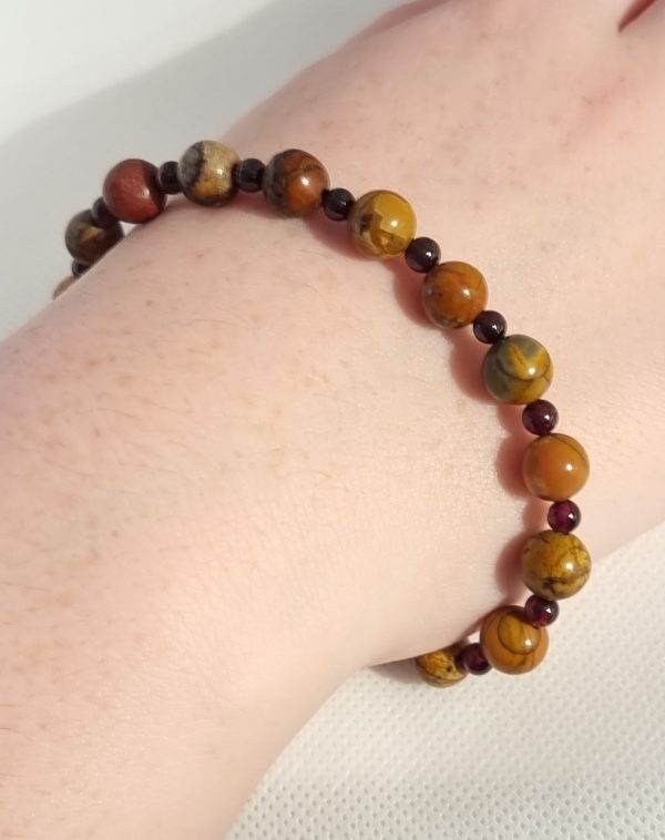 LJGB6 Jasper & Garnet Bracelet