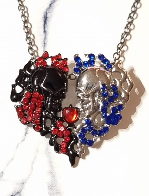 LJCN4 Double Skull Necklace