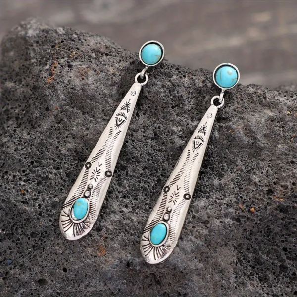 LJCE78 Silver Coloured Teardrop Earrings