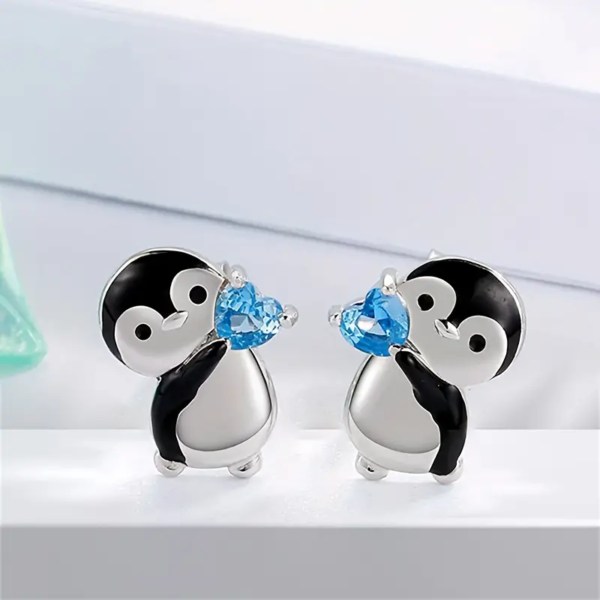 LJCE5061 Costume Penguin Stud Earrings