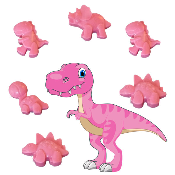 LJS865 Pink Mini Dino Soaps