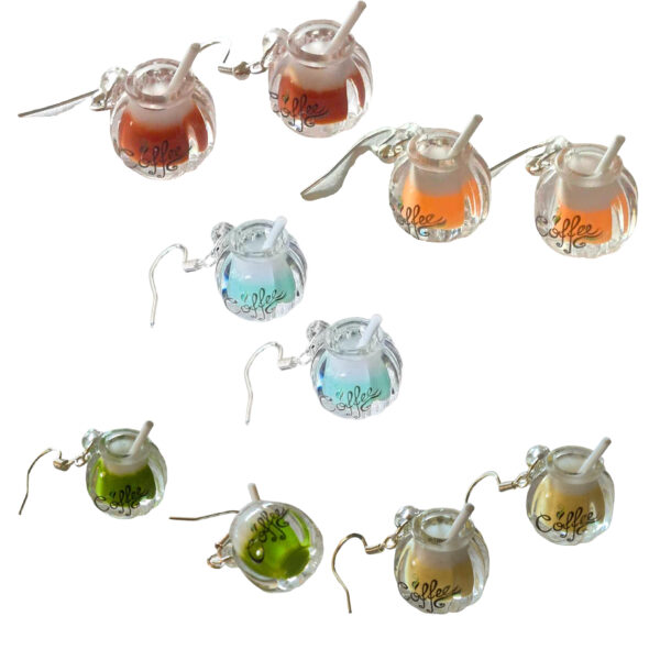 LJCE888 Coffee Mug Earrings