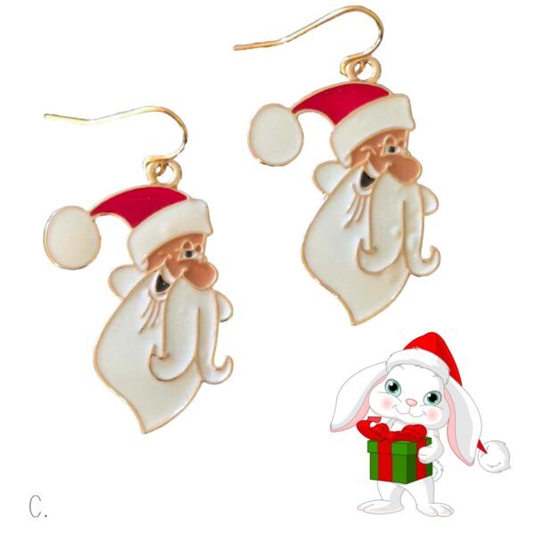 LJCHG54 Santa Earrings - Image 3