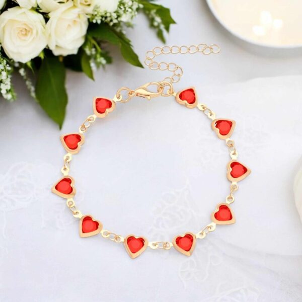 LJCB8 Red Heart Bracelet.